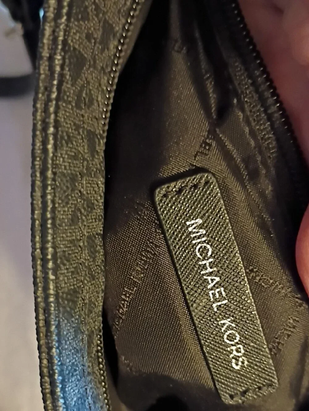 Michael Kors Black MK Logo Crossbody Shoulder Bag